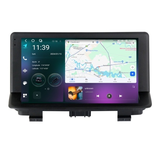 Navigatie dedicata cu Android Audi Q3 (8U) 2011 - 2020, 12GB RAM, Radio GPS Dual Zone, Display 2K QLED 9.5" Touchscreen, Internet Wi-Fi si slot SIM 4G, Bluetooth, MirrorLink, USB