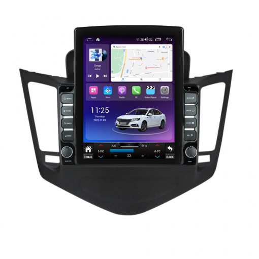 Navigatie dedicata cu Android Chevrolet Cruze 2008 - 2013, 4GB RAM, Radio GPS Dual Zone, Touchscreen IPS 9.7" HD tip Tesla, Internet Wi-Fi si slot SIM 4G, Bluetooth, MirrorLink, USB, Waze