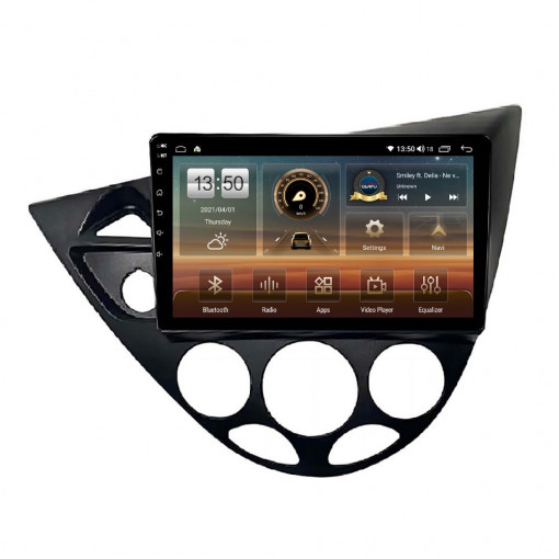Navigatie dedicata cu Android Ford Focus I 1998 - 2005, 6GB RAM, Radio GPS Dual Zone, Display HD IPS 9" Touchscreen, Internet Wi-Fi si slot SIM 4G, Bluetooth, MirrorLink, USB, Waze