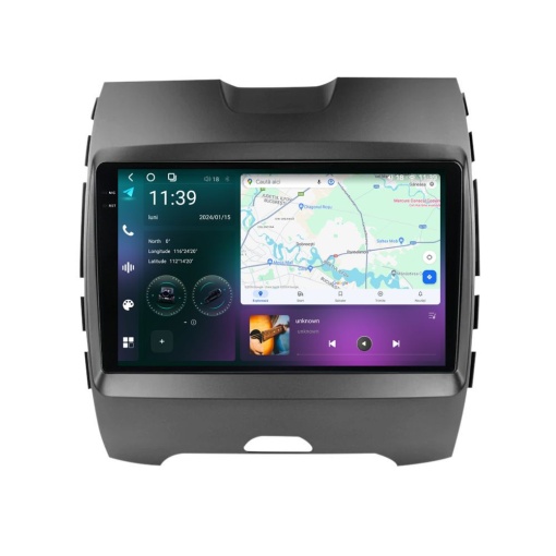 Navigatie dedicata cu Android Ford S-Max 2015 - 2023, 12GB RAM, Radio GPS Dual Zone, Display 2K QLED 9.5" Touchscreen, Internet Wi-Fi si slot SIM 4G, Bluetooth, MirrorLink, USB