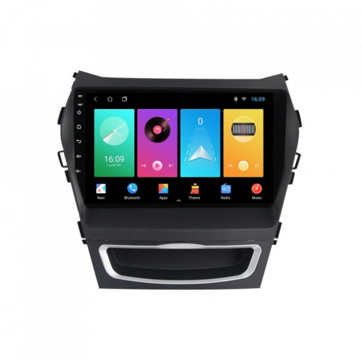 Navigatie dedicata cu Android Hyundai Santa Fe III / Grand Santa Fe 2012 - 2018, 1GB RAM, Radio GPS Dual Zone, Display HD IPS 9" Touchscreen, Internet Wi-Fi, Bluetooth, MirrorLink, USB, Waze