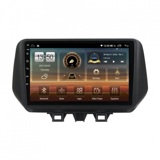 Navigatie dedicata cu Android Hyundai Tucson 2018 - 2020, 8GB RAM, Radio GPS Dual Zone, Display HD IPS 10" Touchscreen, Internet Wi-Fi si slot SIM 4G, Bluetooth, MirrorLink, USB, Waze