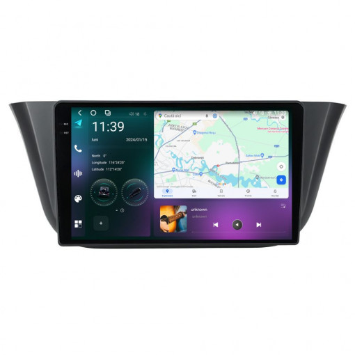 Navigatie dedicata cu Android Iveco Daily VI dupa 2014, 12GB RAM, Radio GPS Dual Zone, Display 2K QLED 9.5" Touchscreen, Internet Wi-Fi si slot SIM 4G, Bluetooth, MirrorLink, USB