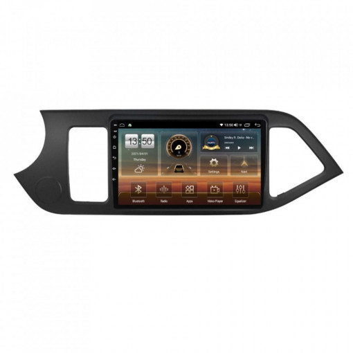 Navigatie dedicata cu Android Kia Picanto II 2011 - 2017, 8GB RAM, Radio GPS Dual Zone, Display HD IPS 9" Touchscreen, Internet Wi-Fi si slot SIM 4G, Bluetooth, MirrorLink, USB, Waze