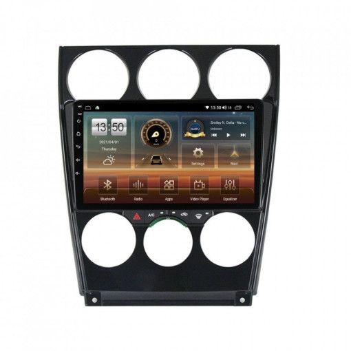 Navigatie dedicata cu Android Mazda 6 2002 - 2008, 6GB RAM, Radio GPS Dual Zone, Display HD IPS 9" Touchscreen, Internet Wi-Fi si slot SIM 4G, Bluetooth, MirrorLink, USB, Waze