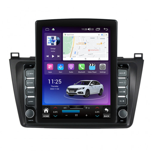 Navigatie dedicata cu Android Mazda 6 2008 - 2013, 4GB RAM, Radio GPS Dual Zone, Touchscreen IPS 9.7" HD tip Tesla, Internet Wi-Fi si slot SIM 4G, Bluetooth, MirrorLink, USB, Waze