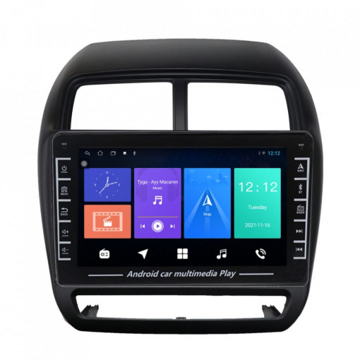 Navigatie dedicata cu Android Mitsubishi ASX 2016 - 2019, 1GB RAM, Radio GPS Dual Zone, Display HD IPS 8" Touchscreen, Internet Wi-Fi, Bluetooth, MirrorLink, USB, Waze