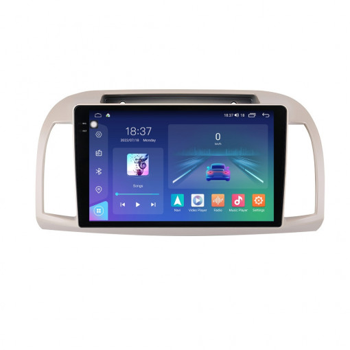 Navigatie dedicata cu Android Nissan Micra III 2003 - 2010, 8GB RAM, Radio GPS Dual Zone, Display 2K QLED 9.5" Touchscreen, Internet Wi-Fi si slot SIM 4G, Bluetooth, MirrorLink, USB, Waze