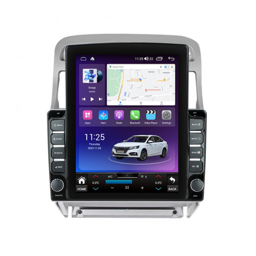 Navigatie dedicata cu Android Peugeot 307 2000 - 2013, 4GB RAM, Radio GPS Dual Zone, Touchscreen IPS 9.7" HD tip Tesla, Internet Wi-Fi si slot SIM 4G, Bluetooth, MirrorLink, USB, Waze