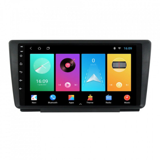 Navigatie dedicata cu Android Skoda Octavia II 2004 - 2013, 2GB RAM, Radio GPS Dual Zone, Display HD 9" Touchscreen, Internet WiFi, Bluetooth, MirrorLink, USB, Waze