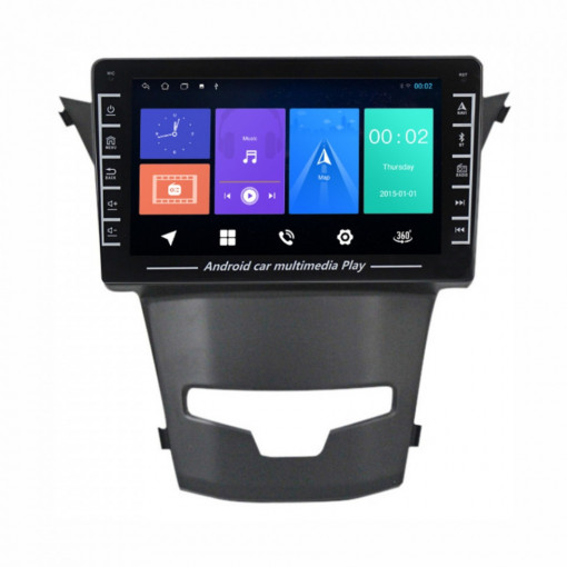 Navigatie dedicata cu Android Ssangyong Korando 2013 - 2019, 1GB RAM, Radio GPS Dual Zone, Display HD IPS 8" Touchscreen, Internet Wi-Fi, Bluetooth, MirrorLink, USB, Waze