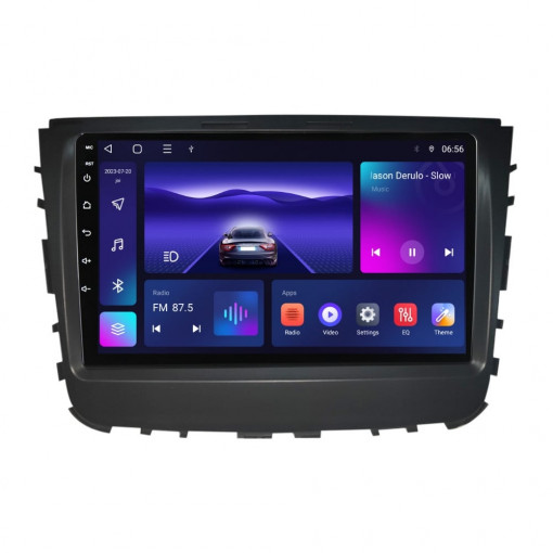 Navigatie dedicata cu Android Ssangyong Rexton dupa 2017, 3GB RAM, Radio GPS Dual Zone, Display HD QLED 9" Touchscreen, Internet Wi-Fi si slot SIM 4G, Bluetooth, MirrorLink, USB