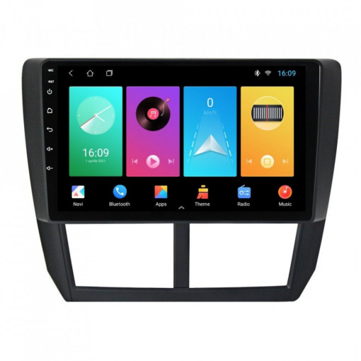 Navigatie dedicata cu Android Subaru Forester 2008 - 2013, 1GB RAM, Radio GPS Dual Zone, Display HD IPS 9" Touchscreen, Internet Wi-Fi, Bluetooth, MirrorLink, USB, Waze
