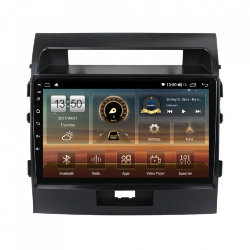 Navigatie dedicata cu Android Toyota Land Cruiser J200 2008 - 2015, 4GB RAM, Radio GPS Dual Zone, Display HD IPS 10" Touchscreen, Internet Wi-Fi si slot SIM 4G, Bluetooth, MirrorLink, USB, Waze