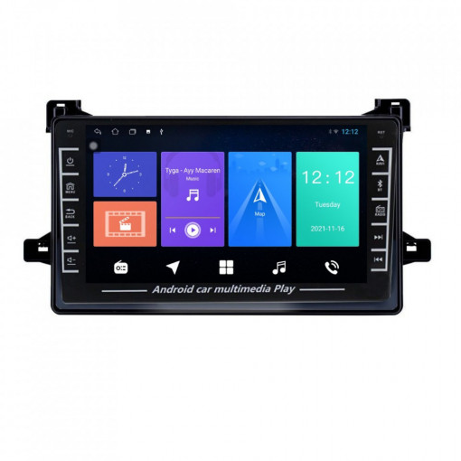 Navigatie dedicata cu Android Toyota Prius W5 dupa 2015, 1GB RAM, Radio GPS Dual Zone, Display HD IPS 8" Touchscreen, Internet Wi-Fi, Bluetooth, MirrorLink, USB, Waze