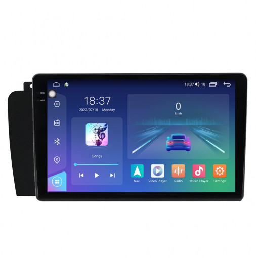 Navigatie dedicata cu Android Volvo S60 I 2004 - 2010, 4GB RAM, Radio GPS Dual Zone, Display 2K QLED 9.5" Touchscreen, Internet Wi-Fi si slot SIM 4G, Bluetooth, MirrorLink, USB