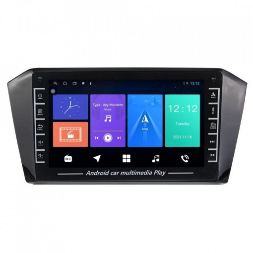 Navigatie dedicata cu Android VW Passat B8 dupa 2015, 1GB RAM, Radio GPS Dual Zone, Display HD IPS 8" Touchscreen, Internet Wi-Fi, Bluetooth, MirrorLink, USB, Waze