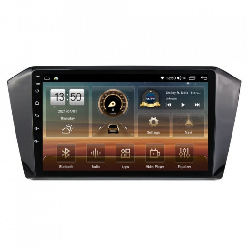 Navigatie dedicata cu Android VW Passat B8 dupa 2015, 4GB RAM, Radio GPS Dual Zone, Display HD IPS 10" Touchscreen, Internet Wi-Fi si slot SIM 4G, Bluetooth, MirrorLink, USB, Waze