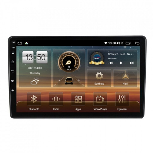 Navigatie dedicata cu Android VW Transporter T5 2010 - 2015, 8GB RAM, Radio GPS Dual Zone, Display HD IPS 10'' Touchscreen, Internet Wi-Fi si slot SIM 4G, Bluetooth, MirrorLink, USB, Waze