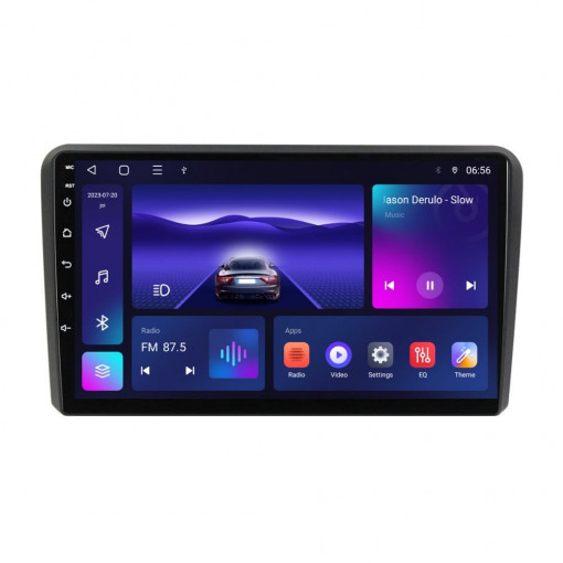 Navigatie dedicata cu Android Audi A3 (8P1) 2003 - 2013, 3GB RAM, Radio GPS Dual Zone, Display HD QLED 9" Touchscreen, Internet Wi-Fi si slot SIM 4G, Bluetooth, MirrorLink, USB
