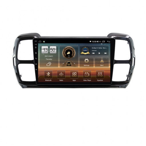 Navigatie dedicata cu Android Citroen C5 Aircross dupa 2018, 4GB RAM, Radio GPS Dual Zone, Display HD IPS 9" Touchscreen, Internet Wi-Fi si slot SIM 4G, Bluetooth, MirrorLink, USB, Waze