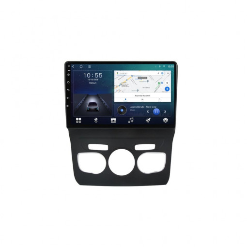 Navigatie dedicata cu Android Citroen DS4 2010 - 2018, clima automata, 2GB RAM, Radio GPS Dual Zone, Display HD QLED 10" Touchscreen, Internet Wi-Fi si slot SIM 4G, Bluetooth, MirrorLink, USB