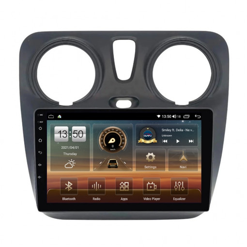 Navigatie dedicata cu Android Dacia Lodgy dupa 2012, 4GB RAM, Radio GPS Dual Zone, Display HD IPS 9" Touchscreen, Internet Wi-Fi si slot SIM 4G, Bluetooth, MirrorLink, USB, Waze
