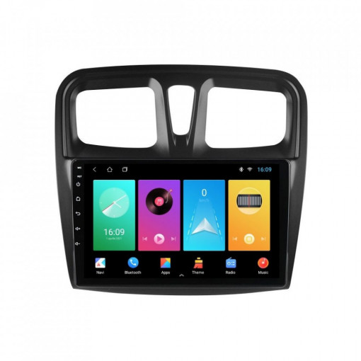 Navigatie dedicata cu Android Dacia Logan II 2012 - 2020, 2GB RAM, Radio GPS Dual Zone, Display HD IPS 10" Touchscreen, Internet Wi-Fi, Bluetooth, MirrorLink, USB, Waze