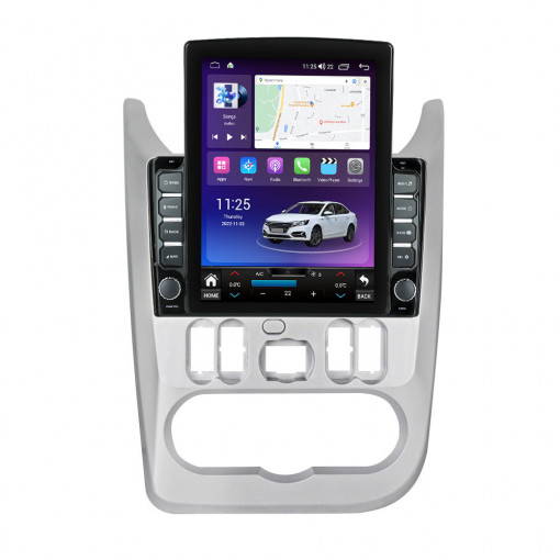 Navigatie dedicata cu Android Dacia Sandero I 2008 - 2013, 8GB RAM, Radio GPS Dual Zone, Touchscreen IPS 9.7" HD tip Tesla, Internet Wi-Fi si slot SIM 4G, Bluetooth, MirrorLink, USB, Waze