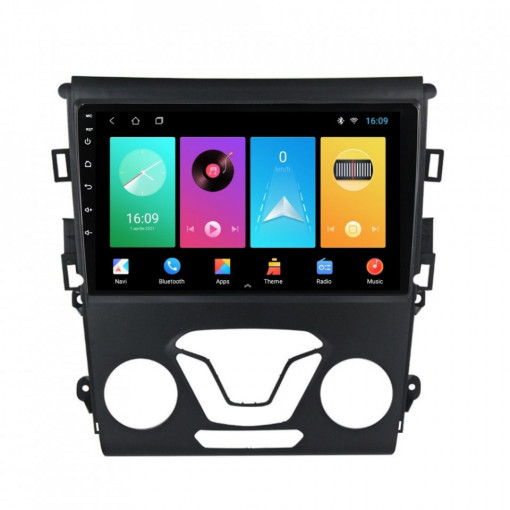 Navigatie dedicata cu Android Ford Mondeo V dupa 2014 fara navigatie originala, 2GB RAM, Radio GPS Dual Zone, Display HD 9" Touchscreen, Internet Wi-Fi, Bluetooth, MirrorLink, USB, Waze