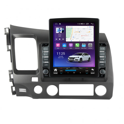 Navigatie dedicata cu Android Honda Civic VIII Sedan 2006 - 2011, 4GB RAM, Radio GPS Dual Zone, Touchscreen IPS 9.7" HD tip Tesla, Internet Wi-Fi si slot SIM 4G, Bluetooth, MirrorLink, USB, Waze
