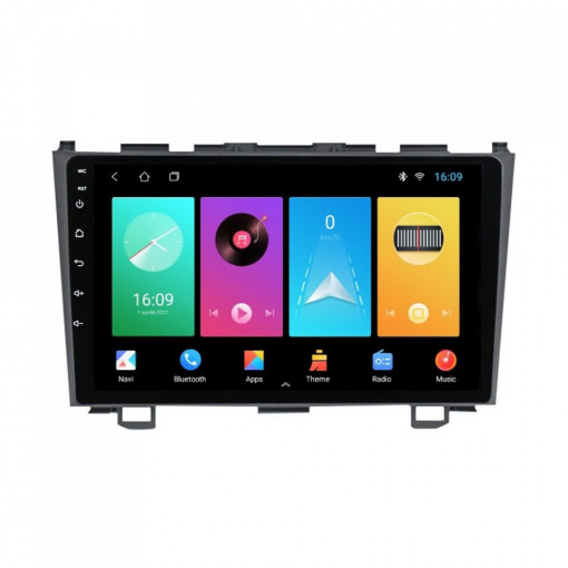 Navigatie dedicata cu Android Honda CR-V III 2006 - 2012, 2GB RAM, Radio GPS Dual Zone, Display HD IPS 9" Touchscreen, Internet Wi-Fi, Bluetooth, MirrorLink, USB, Waze