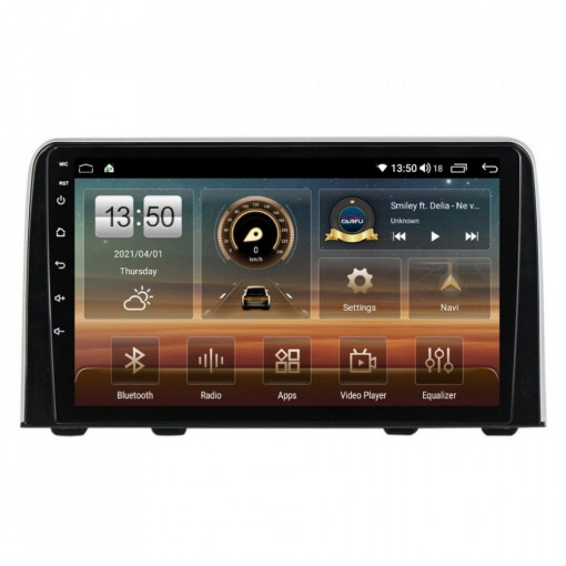 Navigatie dedicata cu Android Honda CR-V V dupa 2018, 4GB RAM, Radio GPS Dual Zone, Display HD IPS 9" Touchscreen, Internet Wi-Fi si slot SIM 4G, Bluetooth, MirrorLink, USB, Waze
