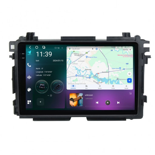 Navigatie dedicata cu Android Honda HR-V 2014 - 2021, 12GB RAM, Radio GPS Dual Zone, Display 2K QLED 10.36" Touchscreen, Internet Wi-Fi si slot SIM 4G, Bluetooth, MirrorLink, USB