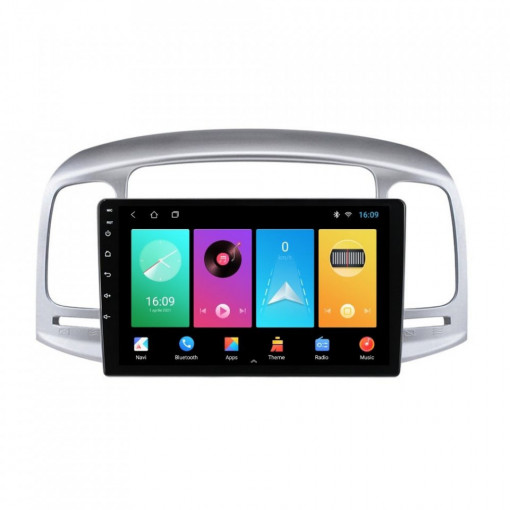 Navigatie dedicata cu Android Hyundai Accent III 2005 - 2010, 1GB RAM, Radio GPS Dual Zone, Display HD 9" Touchscreen, Internet Wi-Fi, Bluetooth, MirrorLink, USB, Waze