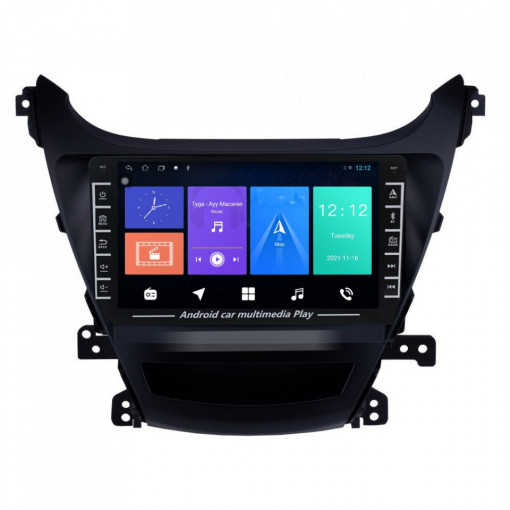 Navigatie dedicata cu Android Hyundai Elantra V 2014 - 2016, 1GB RAM, Radio GPS Dual Zone, Display HD IPS 8" Touchscreen, Internet Wi-Fi, Bluetooth, MirrorLink, USB, Waze