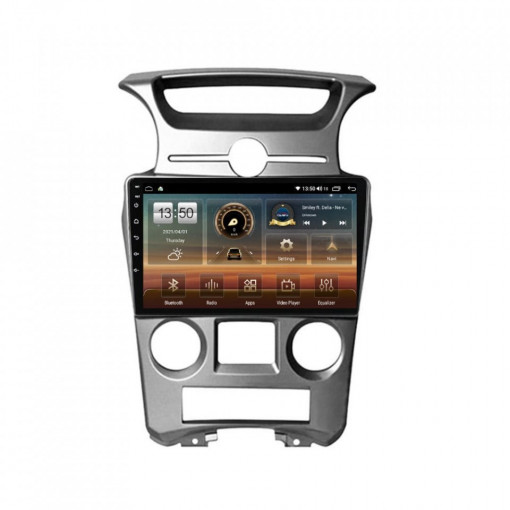 Navigatie dedicata cu Android KIA Carens III 2006 - 2013, clima automata, 6GB RAM, Radio GPS Dual Zone, Display HD IPS 9" Touchscreen, Internet Wi-Fi si slot SIM 4G, Bluetooth, MirrorLink, USB, Waze