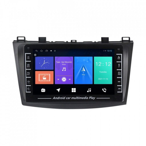 Navigatie dedicata cu Android Mazda 3 2009 - 2013, 1GB RAM, Radio GPS Dual Zone, Display HD IPS 8" Touchscreen, Internet Wi-Fi, Bluetooth, MirrorLink, USB, Waze