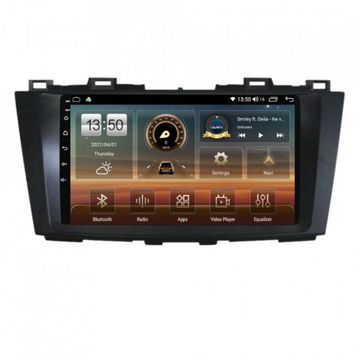 Navigatie dedicata cu Android Mazda 5 2010 - 2017, 6GB RAM, Radio GPS Dual Zone, Display HD IPS 9" Touchscreen, Internet Wi-Fi si slot SIM 4G, Bluetooth, MirrorLink, USB, Waze