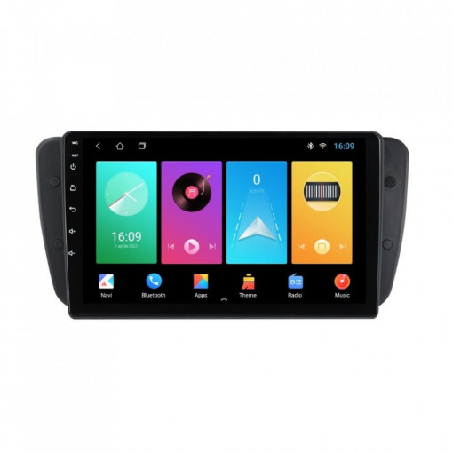 Navigatie dedicata cu Android Seat Ibiza IV 2008 - 2013, 2GB RAM, Radio GPS Dual Zone, Display HD IPS 9" Touchscreen, Internet Wi-Fi, Bluetooth, MirrorLink, USB, Waze