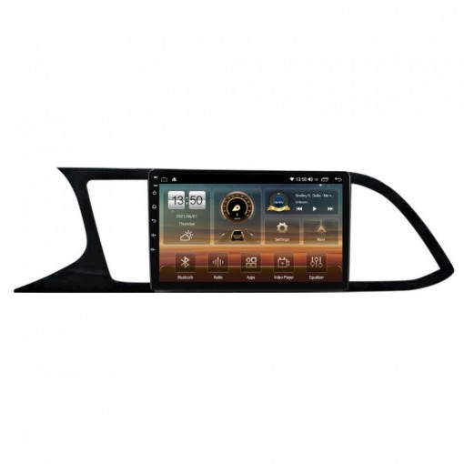 Navigatie dedicata cu Android Seat Leon 5F 2013 - 2020, 6GB RAM, Radio GPS Dual Zone, Display HD IPS 9" Touchscreen, Internet Wi-Fi si slot SIM 4G, Bluetooth, MirrorLink, USB, Waze