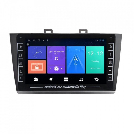 Navigatie dedicata cu Android Subaru Outback / Legacy 2014 - 2019, 1GB RAM, Radio GPS Dual Zone, Display HD IPS 8" Touchscreen, Internet Wi-Fi, Bluetooth, MirrorLink, USB, Waze