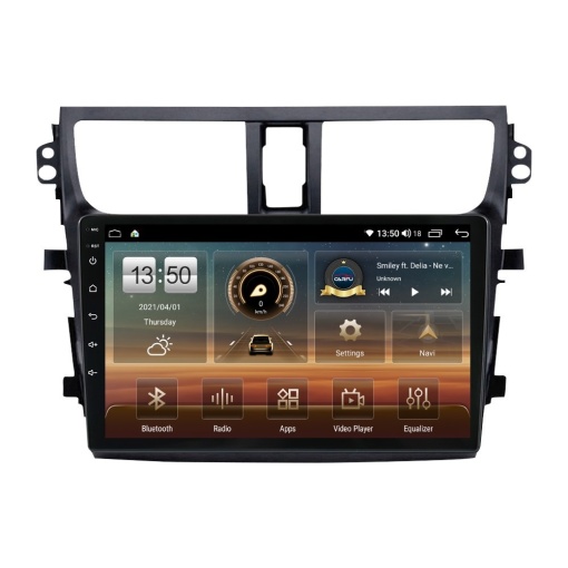 Navigatie dedicata cu Android Suzuki Celerio dupa 2014, 8GB RAM, Radio GPS Dual Zone, Display HD QLED 9" Touchscreen, Internet Wi-Fi si slot SIM 4G, Bluetooth, MirrorLink, USB