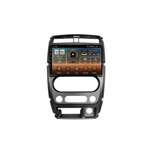 Navigatie dedicata cu Android Suzuki Jimny 2005 - 2018, 4GB RAM, Radio GPS Dual Zone, Display HD IPS 9" Touchscreen, Internet Wi-Fi si slot SIM 4G, Bluetooth, MirrorLink, USB, Waze