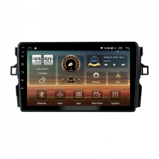Navigatie dedicata cu Android Toyota Auris 2006 - 2012, 8GB RAM, Radio GPS Dual Zone, Display HD IPS 9" Touchscreen, Internet Wi-Fi si slot SIM 4G, Bluetooth, MirrorLink, USB, Waze