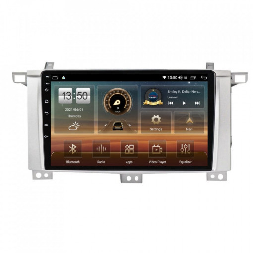 Navigatie dedicata cu Android Toyota Land Cruiser J100 2002 - 2008, 6GB RAM, Radio GPS Dual Zone, Display HD IPS 9" Touchscreen, Internet Wi-Fi si slot SIM 4G, Bluetooth, MirrorLink, USB, Waze