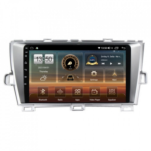 Navigatie dedicata cu Android Toyota Prius 2009 - 2015, 4GB RAM, Radio GPS Dual Zone, Display HD IPS 9" Touchscreen, Internet Wi-Fi si slot SIM 4G, Bluetooth, MirrorLink, USB, Waze