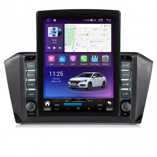 Navigatie dedicata cu Android VW Passat B8 dupa 2015, 4GB RAM, Radio GPS Dual Zone, Touchscreen IPS 9.7" HD tip Tesla, Internet Wi-Fi si slot SIM 4G, Bluetooth, MirrorLink, USB, Waze
