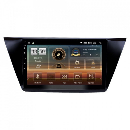 Navigatie dedicata cu Android VW Touran III dupa 2015, 6GB RAM, Radio GPS Dual Zone, Display HD IPS 10" Touchscreen, Internet Wi-Fi si slot SIM 4G, Bluetooth, MirrorLink, USB, Waze