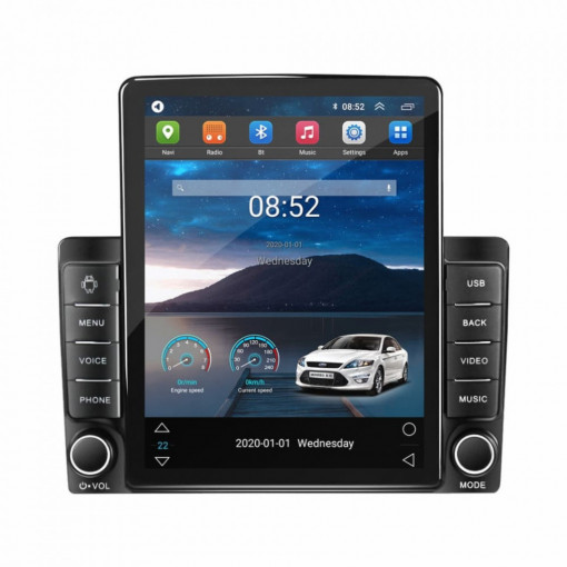 Navigatie universala cu Android 4GB RAM, Radio GPS Dual Zone, Touchscreen IPS 9.7" HD tip Tesla, Internet Wi-Fi si slot SIM 4G, Bluetooth, MirrorLink, USB, Waze